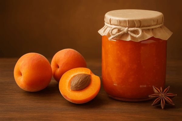 Простой джем из абрикосов на яблочном соке с пряной ноткой бадьяна