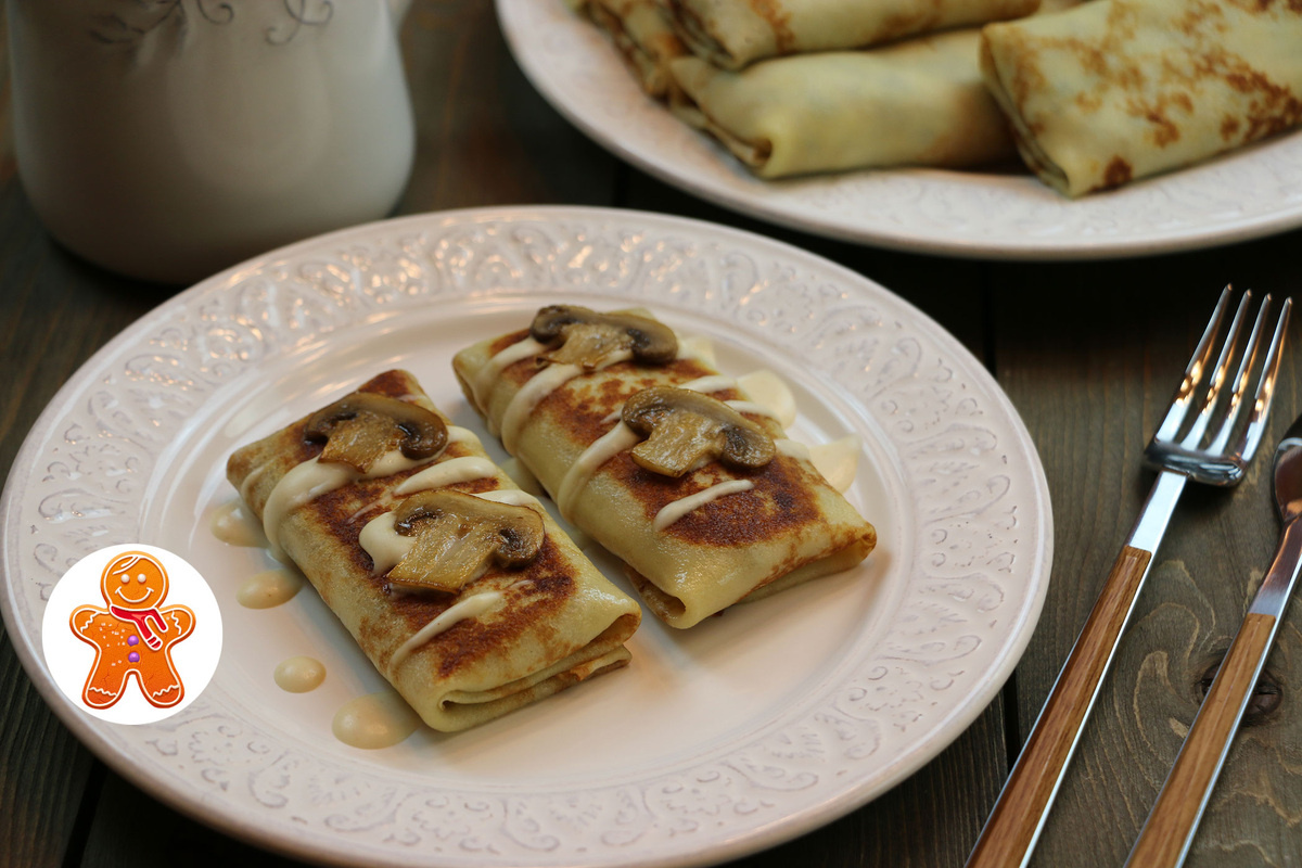 Нежные блинчики с грибами: яркий вкус и простота приготовления