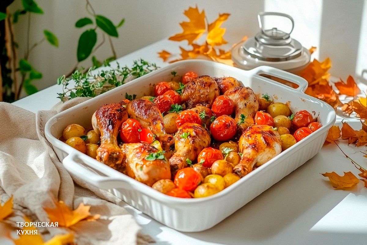 Куриные ножки с картошкой и томатами: простое и вкусное блюдо