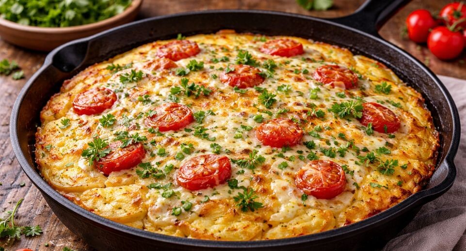 Картофельный пирог на сковороде: быстрый способ накормить семью