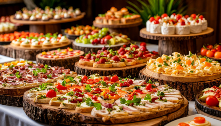 Идеальный новогодний фуршет: закуски на красивых досках без лишней посуды