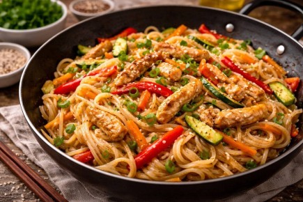 Почему рисовая лапша с курицей дома вкуснее, чем в кафе?