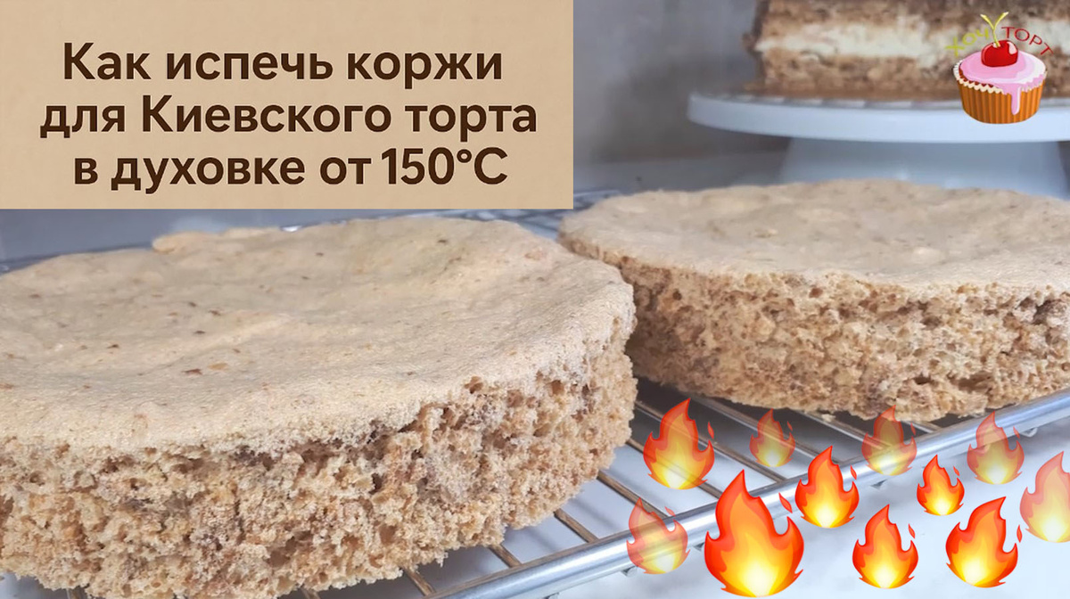 Как испечь идеальные коржи для Киевского торта в газовой духовке, даже при минимальных температурах