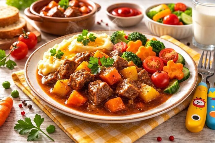 Вкусный гуляш: как быстро накормить детей мясом