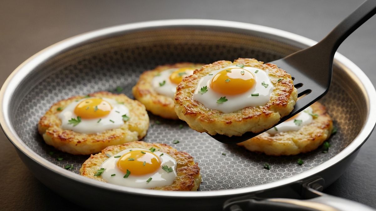 Как приготовить картофельные гнезда с беконом и желтком